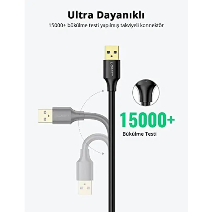 USB 3.0 Uzatma Kablosu 1.5 Metre, Siyah