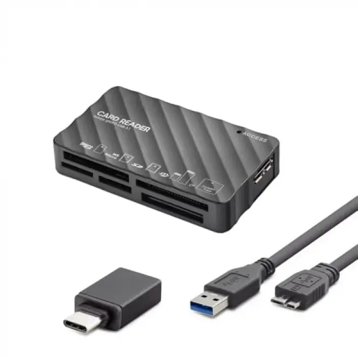 USB 3.0 ve Type-C USB 3.1 Çoklu CF, SD, MicroSD, MS ve XD Kart Okuyucu