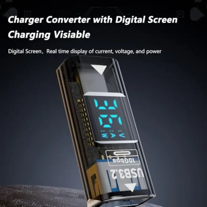 USB 3.2 - Type-C Şarj Kablosu Dönüştürücü, 10Gbps, 36W, Otgacd