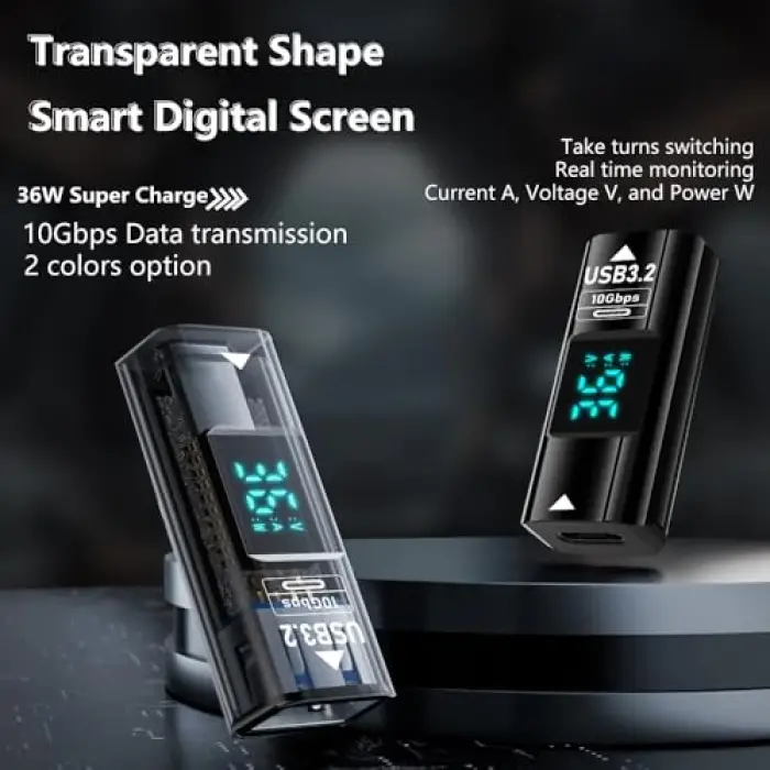 USB 3.2 - Type-C Şarj Kablosu Dönüştürücü, 10Gbps, 36W, Otgacd