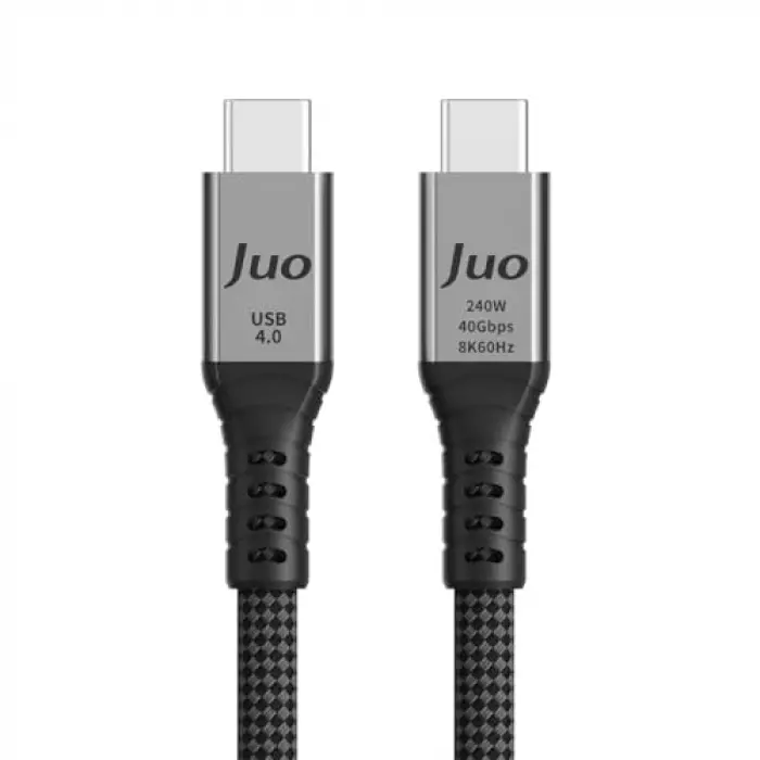 USB 4.0 240W 40Gbps Thunderbolt 4 8K 60Hz USB-C Görüntü Aktarım ve Type-C Hızlı Şarj ve Data Kablosu 1 Metre