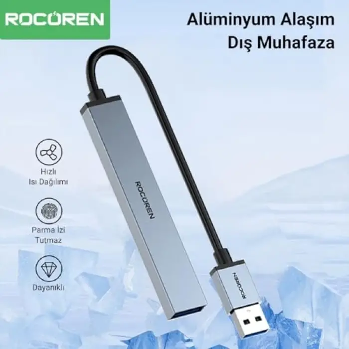 USB-A 3.0 5Gbps 4 Portlu USB Çoklayıcı Hub