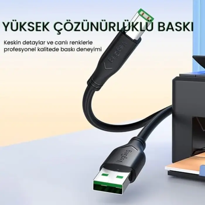 USB B Printer Tarayıcı Yazıcı Data Kablosu 3 Metre