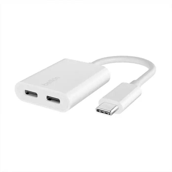 USB-C Ses + Şarj Adaptörü, USB-C 60W Güç Dağıtımlı Kulaklık Adaptörü, iPhone 15, iPad Pro, Galaxy, Note, Google Pixel, LG, Sony ve OnePlus için Hızlı Şarj, Beyaz