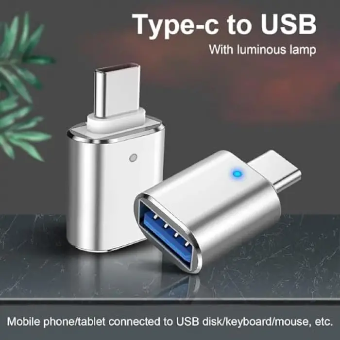 USB C - USB Adaptörü, USB Type C - USB 3.0 Adaptörü, LED Göstergeli, Type-C Cihazlarla Uyumlu