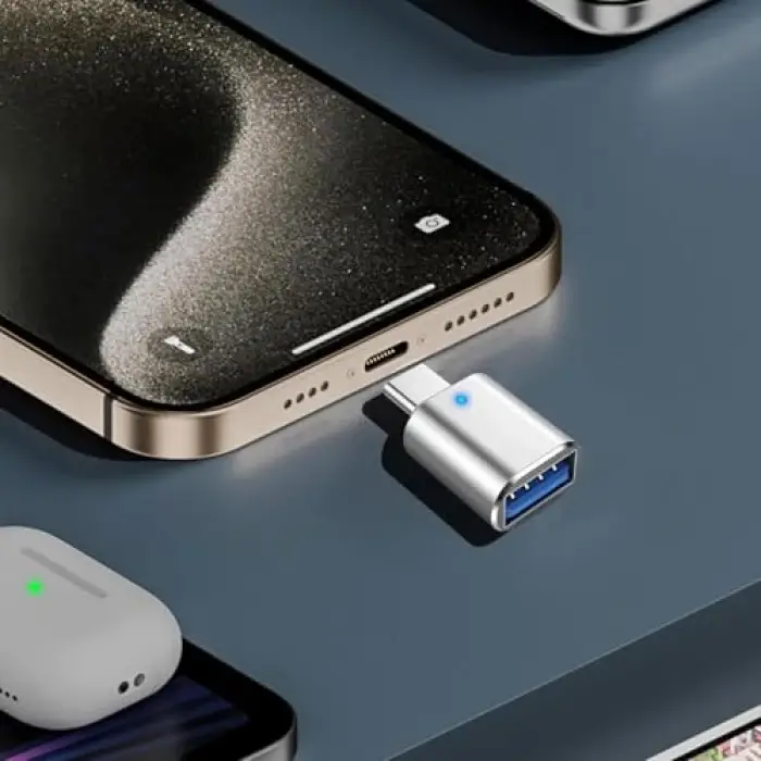 USB C - USB Adaptörü, USB Type C - USB 3.0 Adaptörü, LED Göstergeli, Type-C Cihazlarla Uyumlu