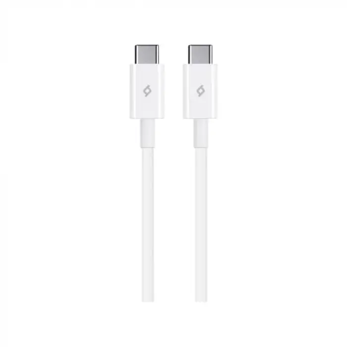 USB-C - USB-C 120cm 60W PD/QC Hızlı Şarj/Data Kablosu Beyaz