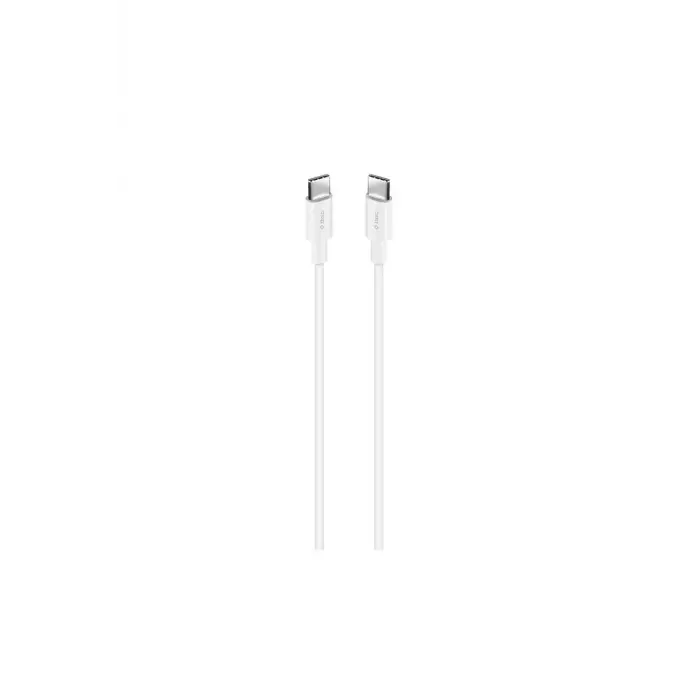 USB-C - USB-C 300cm 60W PD/QC Hızlı Şarj/Data Kablosu Beyaz