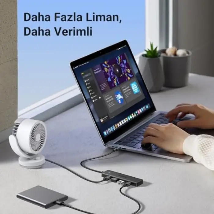 USB Hub 3.0 USB Ayırıcı MacBook; Mac Mini, iMac, Surface Pro, Xps, Thinkpad, USB Flash Sürücüler, Mobil Hdd, Masaüstü Bilgisayar ve daha fazlası için 5 Gbps USB dağıtıcısı (15 cm)
