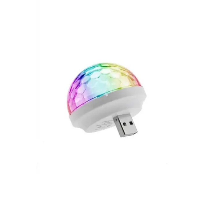 USB Mini Disko Topu 4W Ledli Small Magic Ball Sihirli Disco Topu
