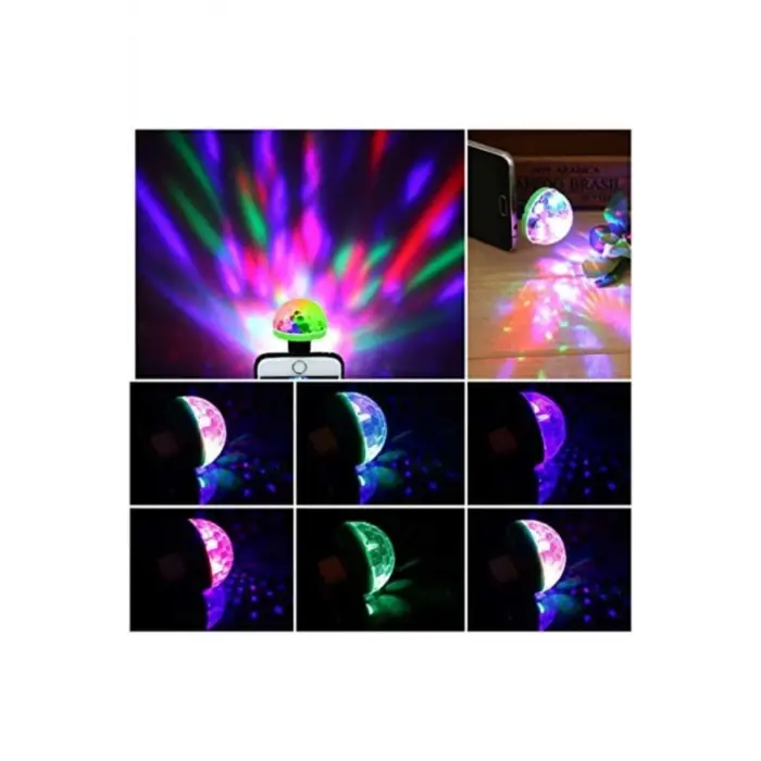 USB Mini Disko Topu 4W Ledli Small Magic Ball Sihirli Disco Topu