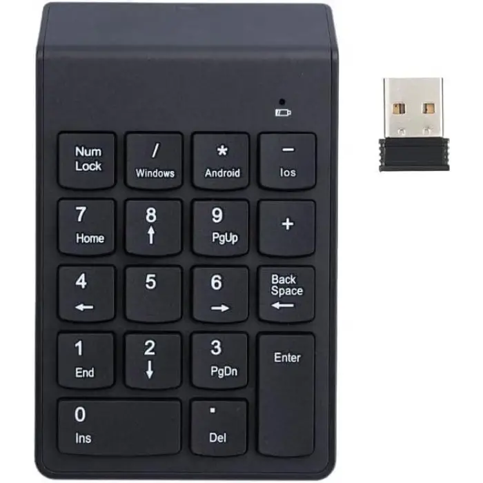 USB Numpad Keypad Kablosuz Numerik Klavye USB Numaratör Tuş Takımı