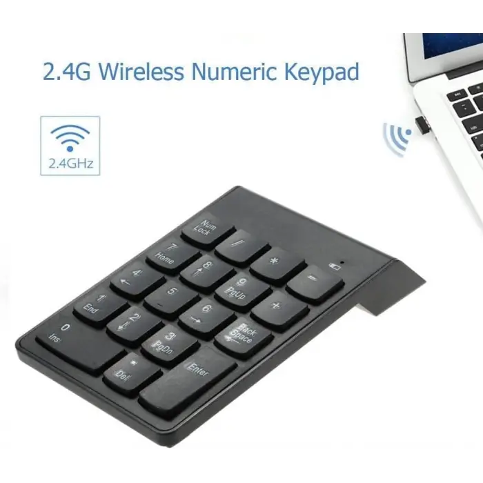 USB Numpad Keypad Kablosuz Numerik Klavye USB Numaratör Tuş Takımı