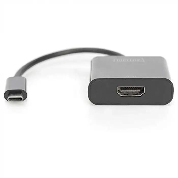 USB Tip C Grafik Adaptörü, USB Type-C - HDMI Tip A, 4K Ultra HD 30Hz, Plastik, Siyah