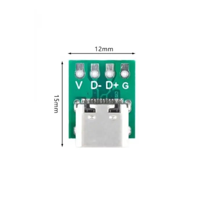 USB Type C 4 Pin Dıp çevirici Pcb USB Dıp adaptör kartı