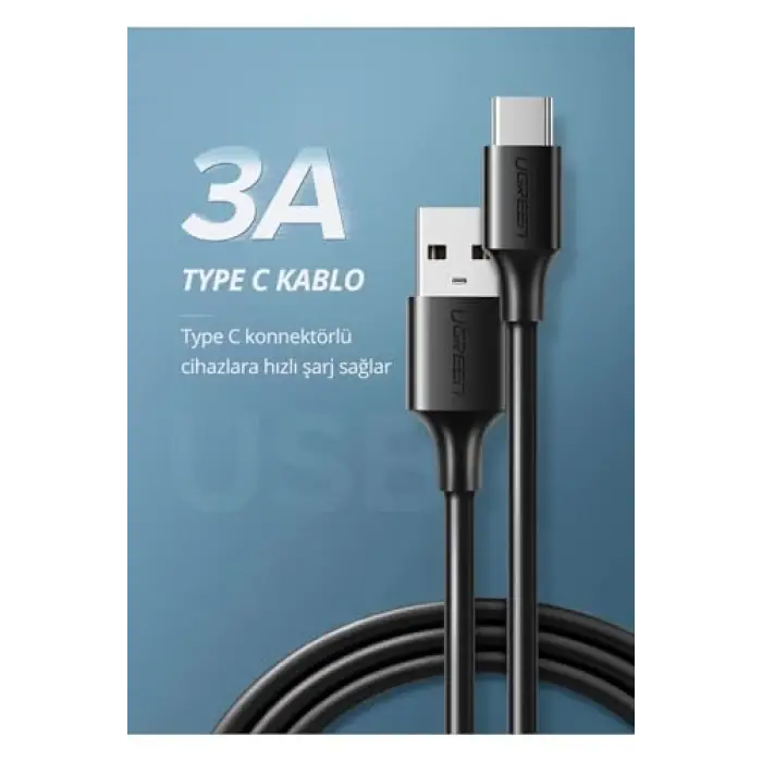 USB Type-C Şarj ve Data Kablosu, 0.5 metre