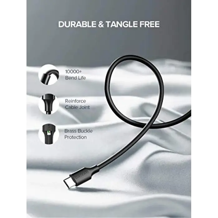 USB Type-C Şarj ve Data Kablosu, 1 Metre, Beyaz