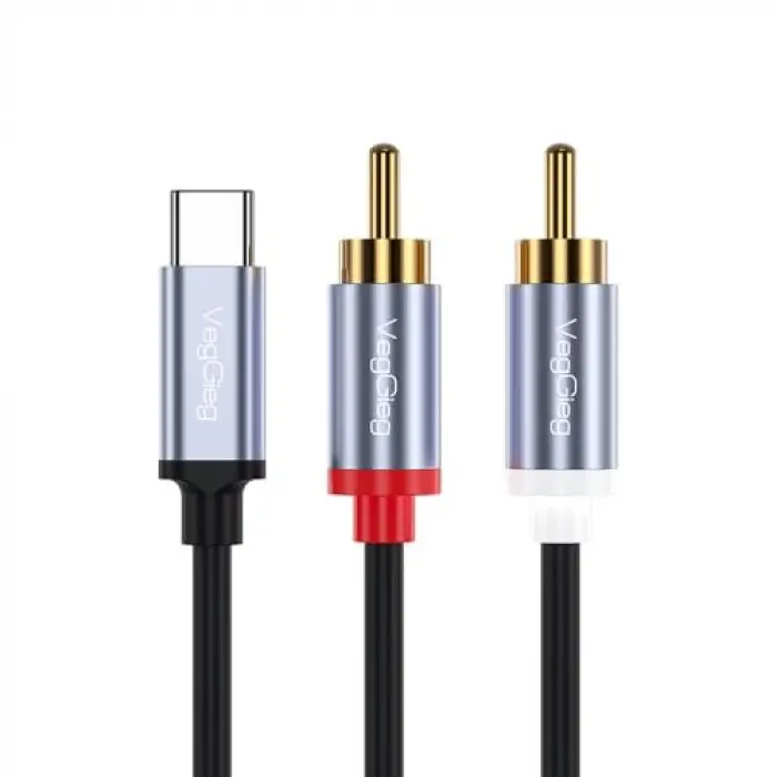 USB Type-C to 2 RCA Ses Kablosu 3 Metre