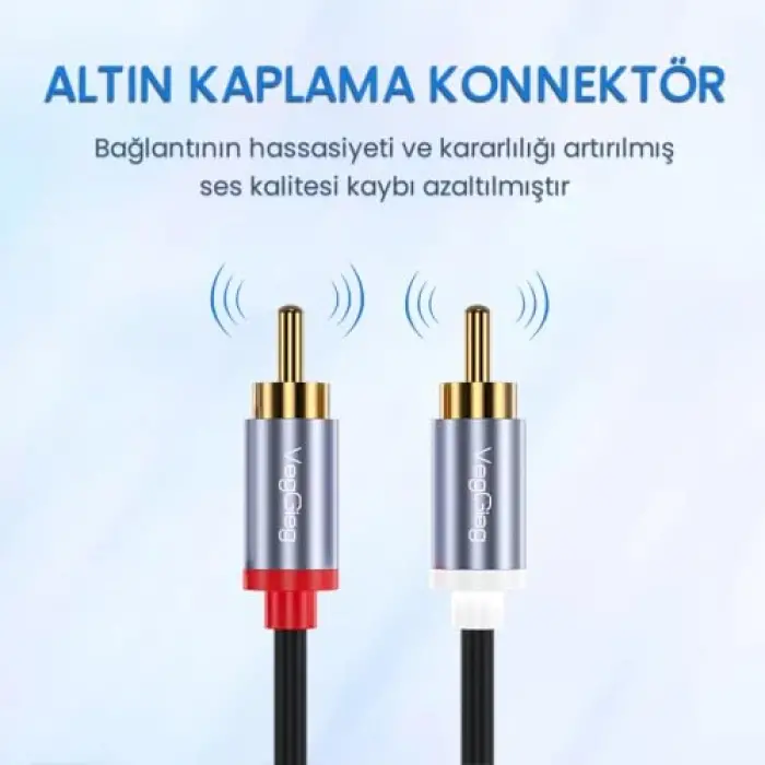 USB Type-C to 2 RCA Ses Kablosu 3 Metre