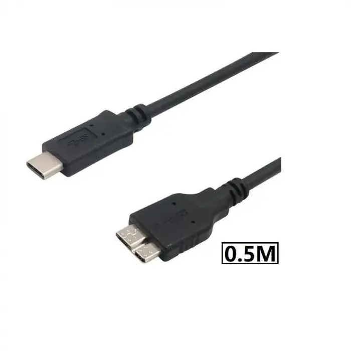 USB Type C To Micro Usb 3.0 Taşınabilir Hdd Hard Disk Kablosu 0.5M (50 cm)