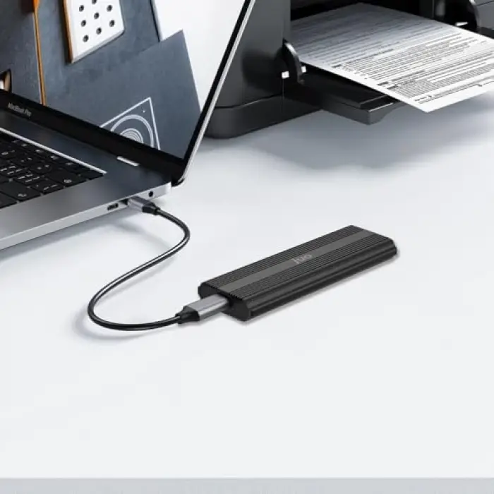 USB Type-C & USB A 3.2 Gen 1 10Gbps PCIe NVMe M.2 Sata SSD Disk Kutusu