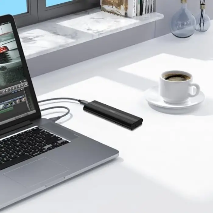 USB Type-C & USB A 3.2 Gen 1 10Gbps PCIe NVMe M.2 Sata SSD Disk Kutusu