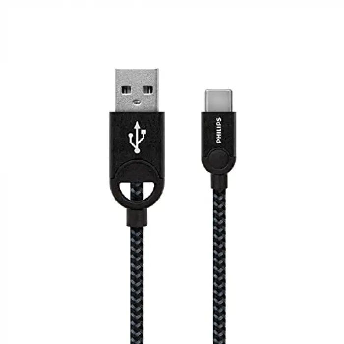 USB - USB C Şarj Kablosu, 1.2 Metre, Örgü, Siyah (DLC2628B)