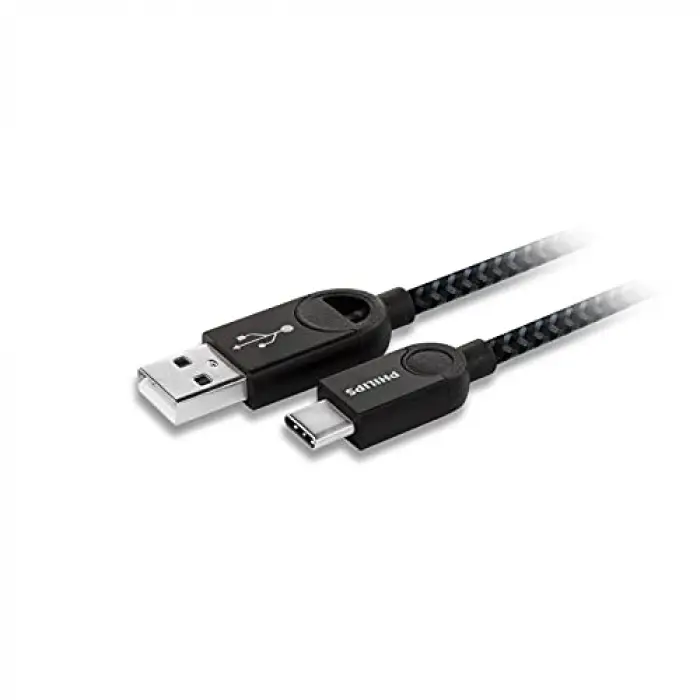 USB - USB C Şarj Kablosu, 1.2 Metre, Örgü, Siyah (DLC2628B)