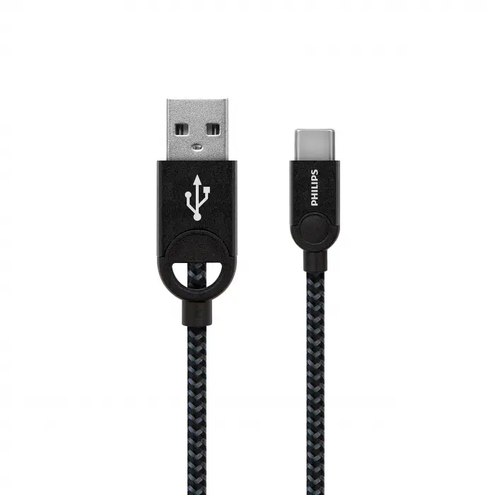 USB - USB C Şarj Kablosu, 1.2 Metre, Örgü, Siyah (DLC2628B)