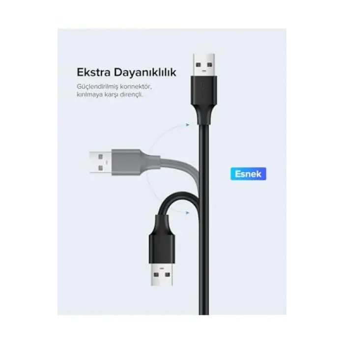 USB Uzatma Kablosu 50 Cm, Siyah