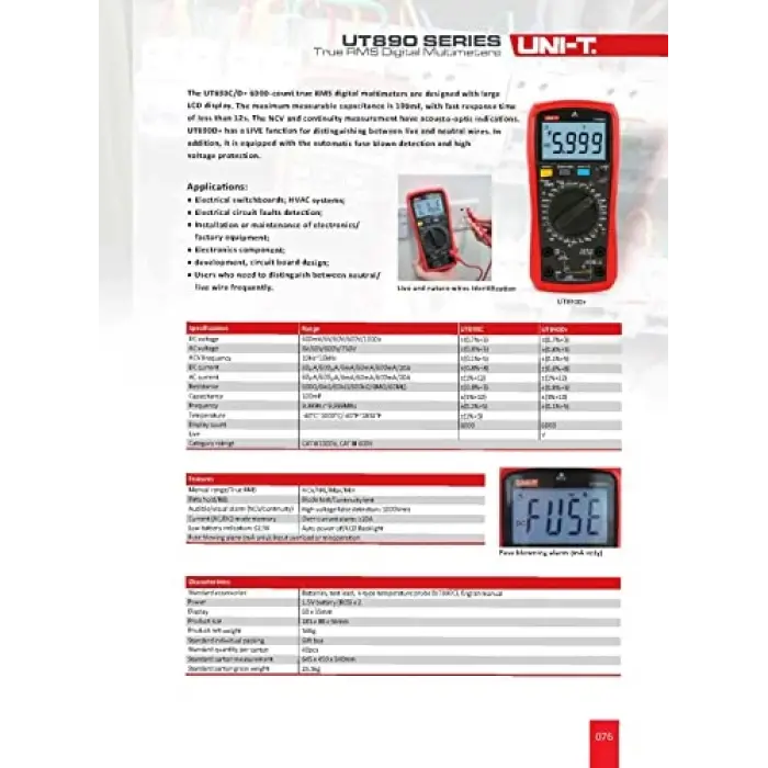 UT 890D+ MULTIMETRE