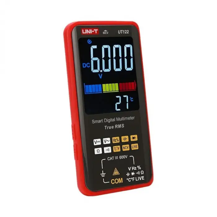 UT122/UT121A/B Smart Digital Multimeter True Rms Voltage Frequency Dual Display Ncv Lıve Auto Range 6199 Count Meter (UT122)