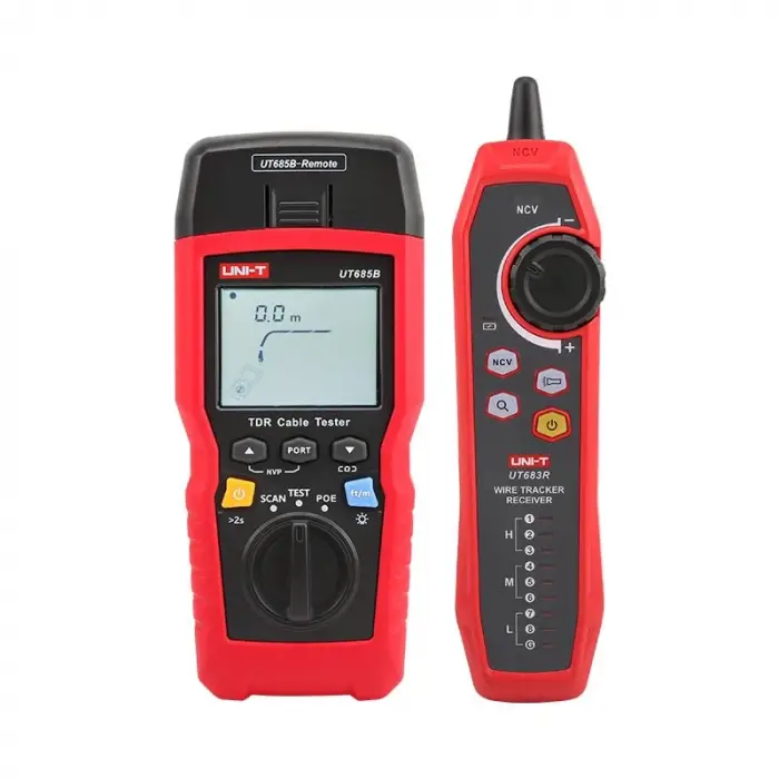UT685B Kit Tdr Cable Tester Pair Coaxial POE Network Cable Length Sequence Detector RJ11 RJ45 Plug Adapter Digital Meter