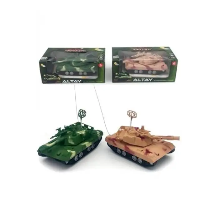 Uzaktan Kumandalı Tank, Renkli, 2li Set