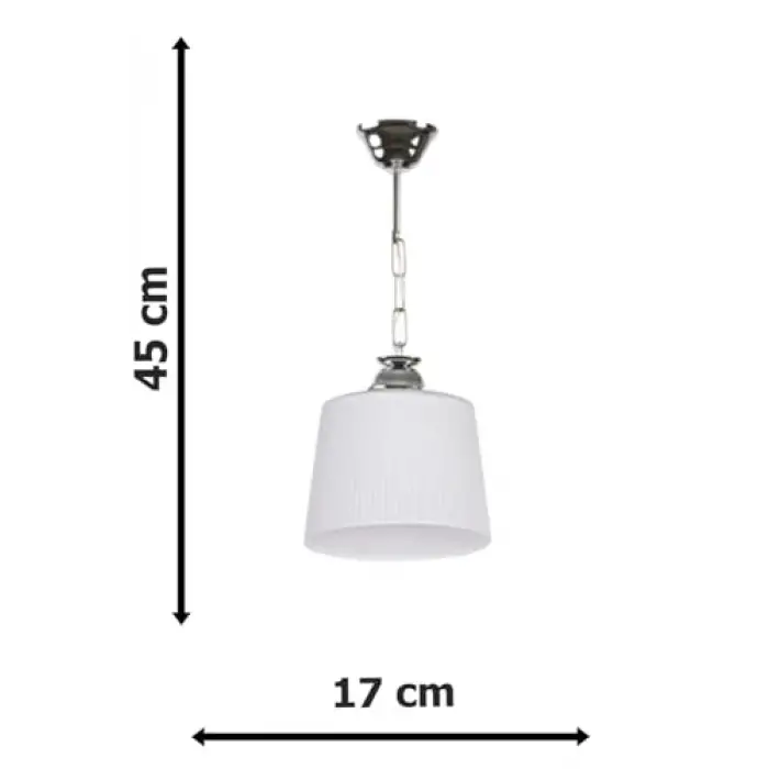 Uzay Modern Beyaz Camlı Tekli Avize