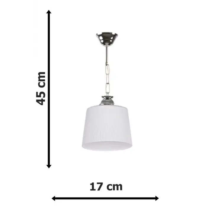 Uzay Modern Beyaz Camlı Tekli Avize