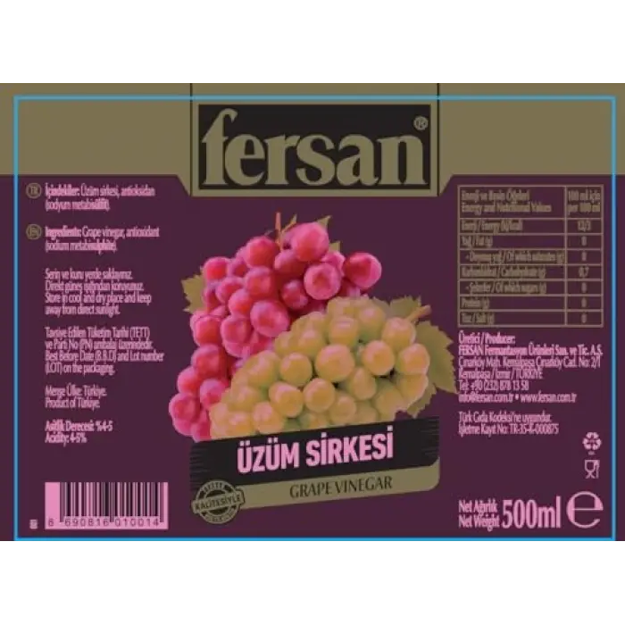 Üzüm Sirkesi (Cam, 500 ml)