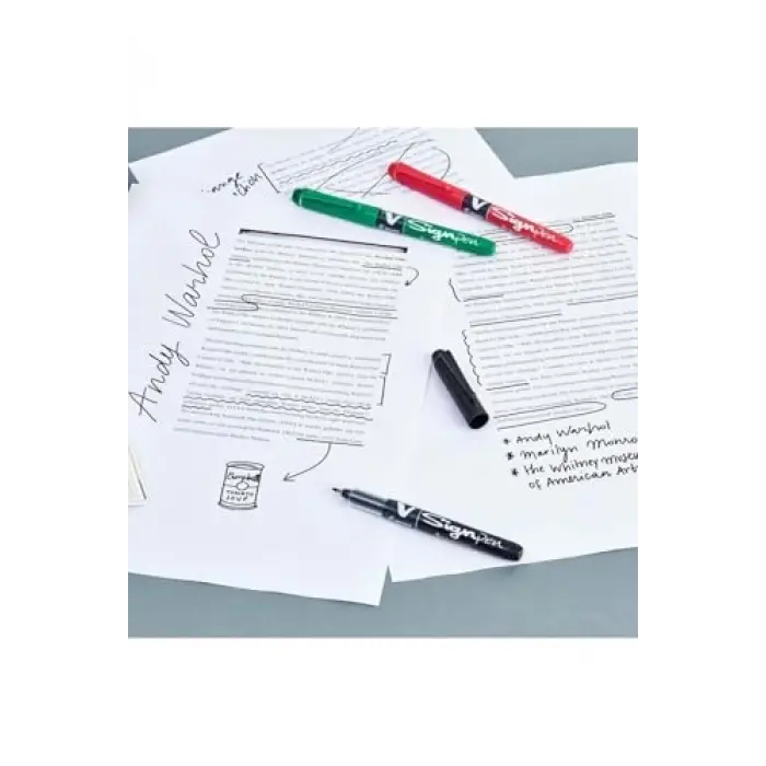 V-Signpen İmza Kalemi, Mavi, 2,0 mm Uç