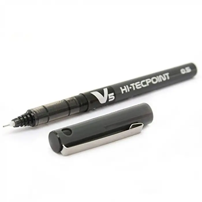 V5 Roller Kalem Hi-Tecpoint Iğne Uç 0.5 Mm Siyah Bx-V5-B