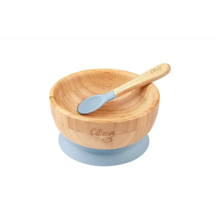 Vakum Tabanlı Organik Bambu Kase Seti - Blue 1073605