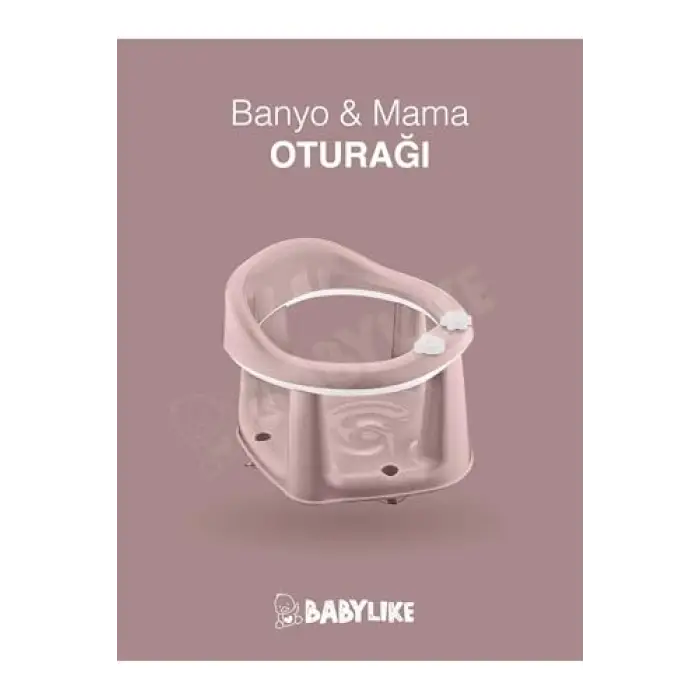 Vakumlu Bebek Banyo&mama Oturağı (Pembe)