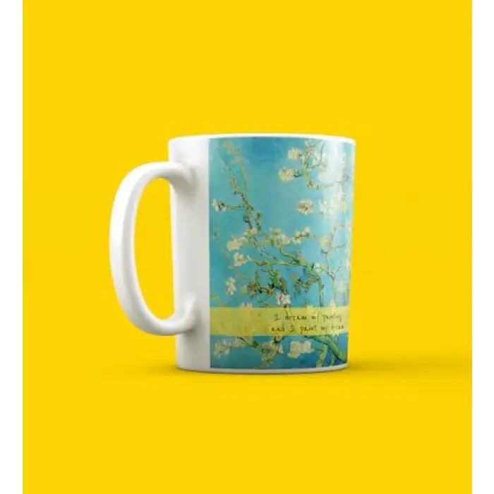 Van Gogh Badem Çiçeği Tasarımlı Kupa Bardak