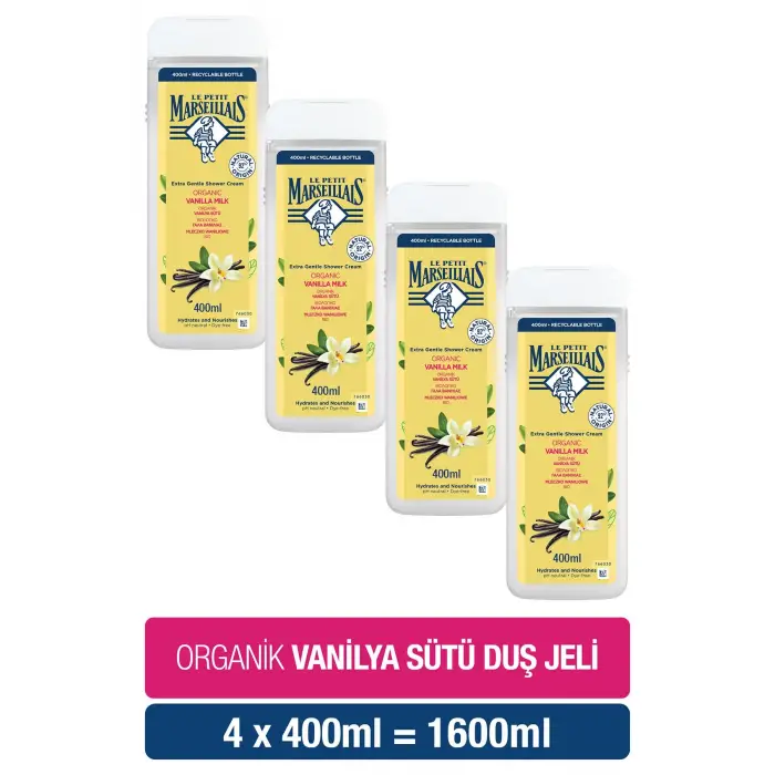 Vanilya Sütü Duş Jeli 400 Ml x 4 adet