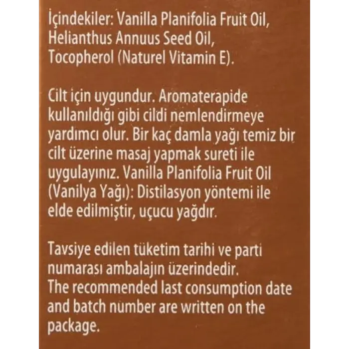 Vanilya Yağı 20 ml