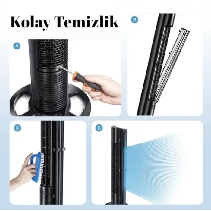 Vantilatör, Dlc Kule Tipi 75W Kumandalı