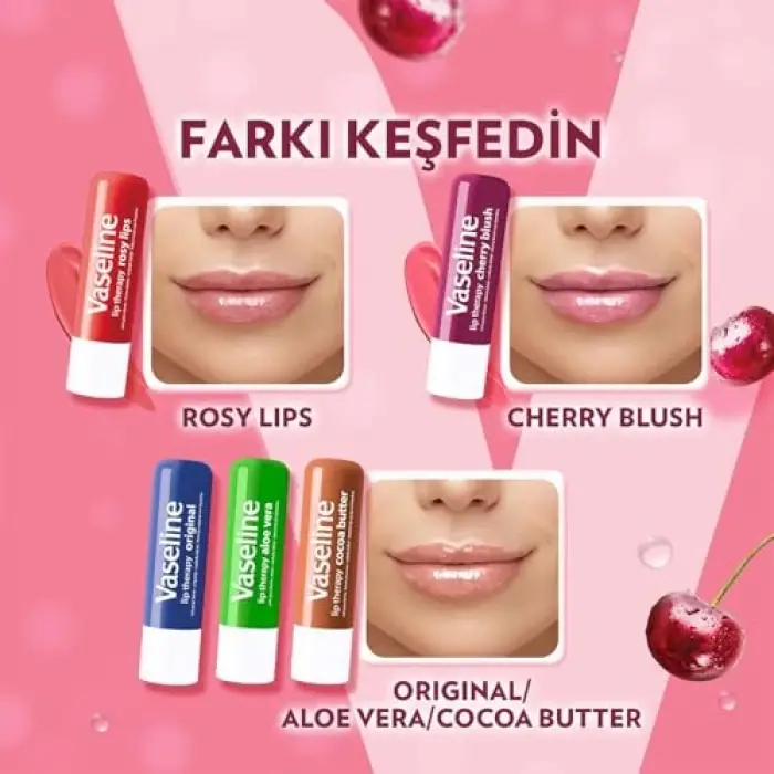 Vaseline Lip Therapy Dudak Bakım Kremi Cherry Blush 4.8 gr