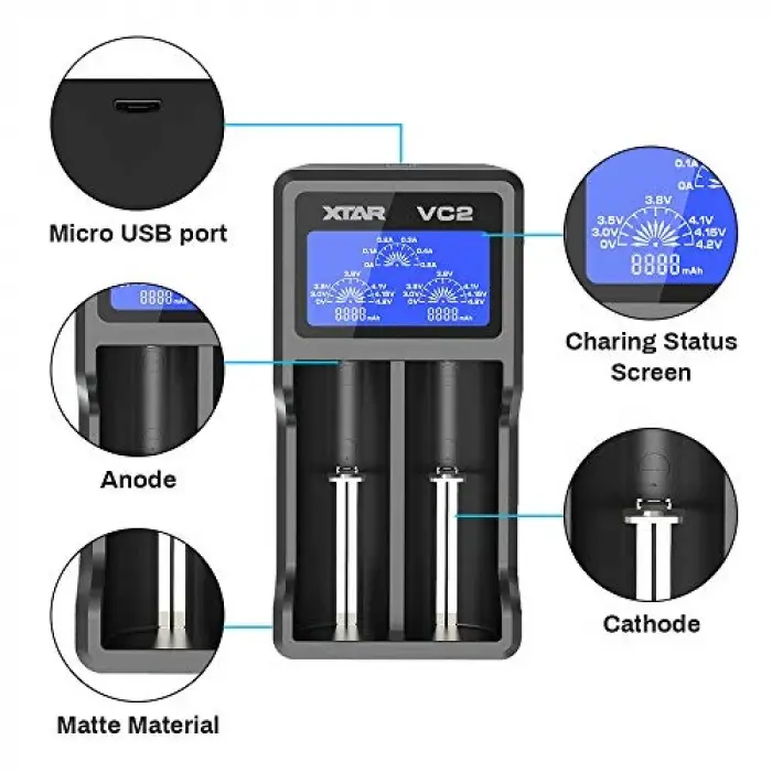 VC2 Universal Li-ion Şarj Cihazı