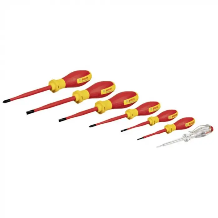 Vde Tornavida Seti, 7 Parça (1x Kontrol Kalemi; 6x Tornavida)