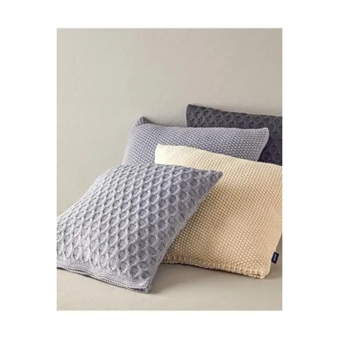 Velvety Triko Kırlent Kılıfı Gri