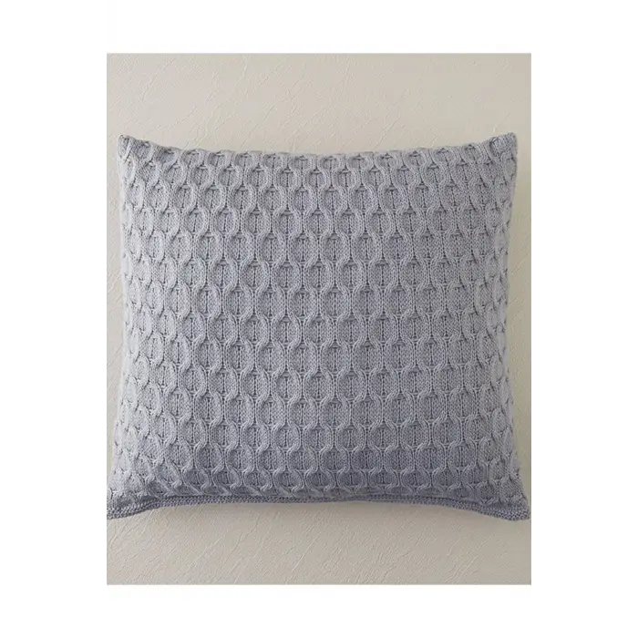Velvety Triko Kırlent Kılıfı Gri